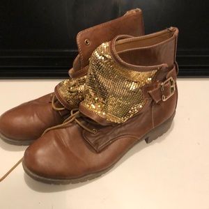 Women’s Brown Combat Boots